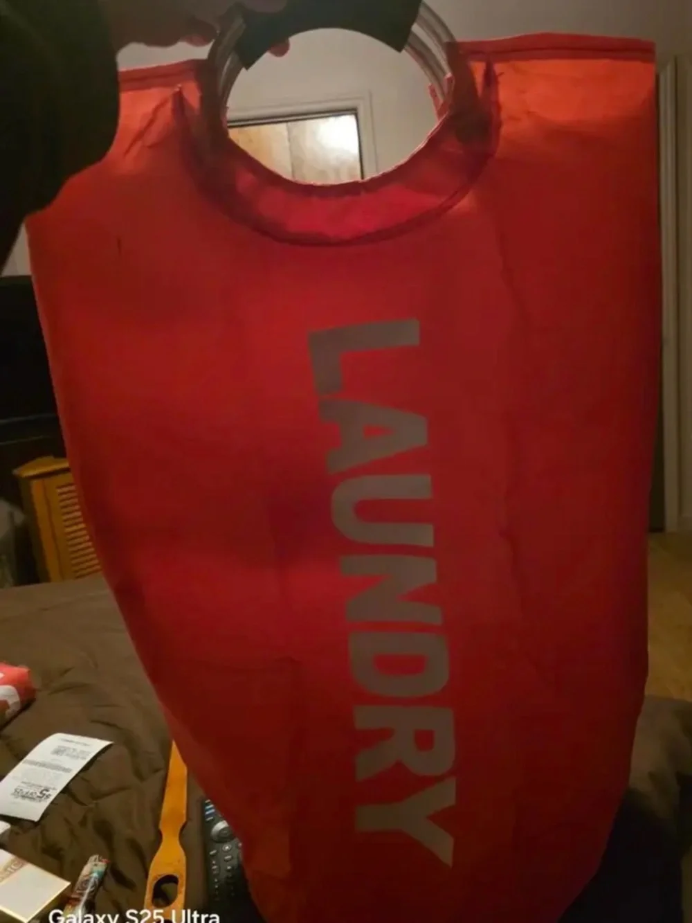 Red Laundry Hamper with Handle - Stylish Home Storage